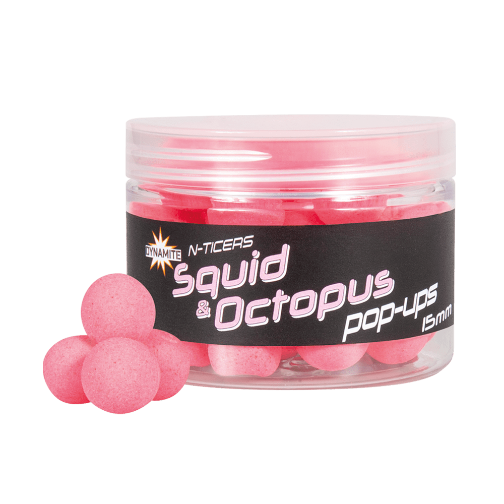 Dynamite Baits N - Ticer Pop - Ups - 15mm - Squid & octopus - KarperCentrale Dynamite Baits N - Ticer Pop - Ups - 15mm - Squid & octopus - KarperCentrale