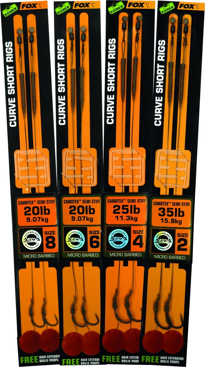 Fox Edges Curve Short Camotex Semi Stiff Ready Rigs - dé KarperCentrale