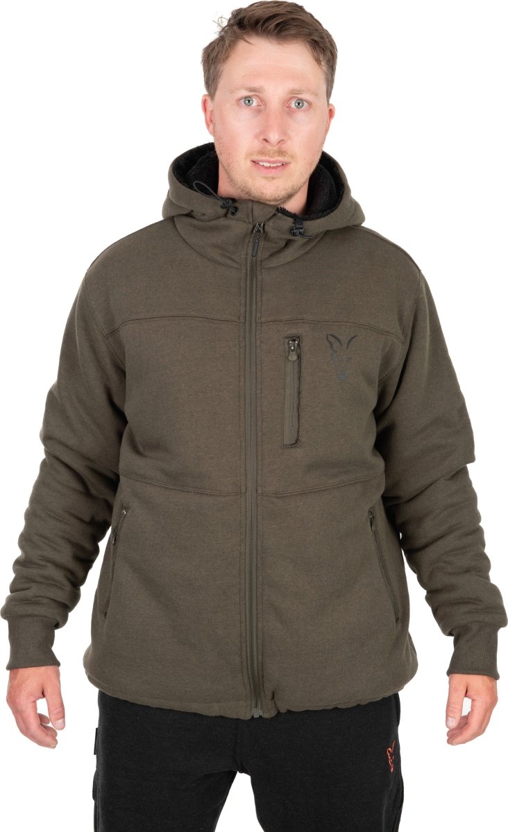 Fox Collection Sherpa Hoody Green/Black - dé KarperCentrale