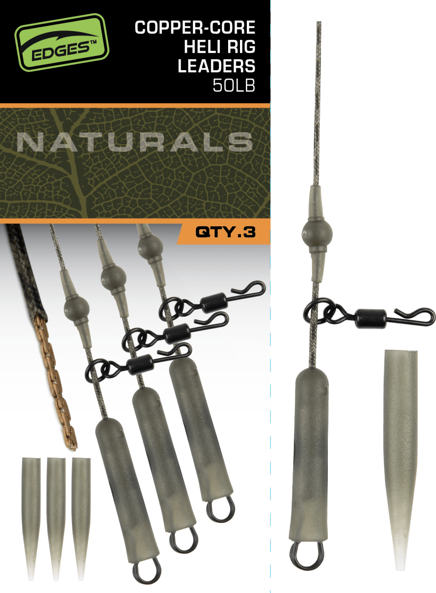 Edges Naturals miedziane przypony Copper-Core do zestawów Heli Rig