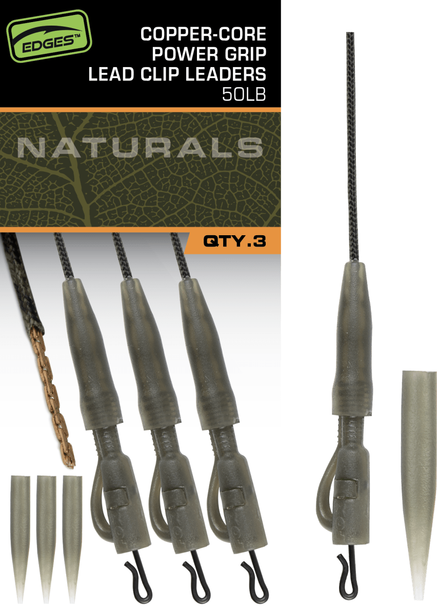 Edges Naturals Miedziany rdzeń Power Grip Lead Clip Przypony